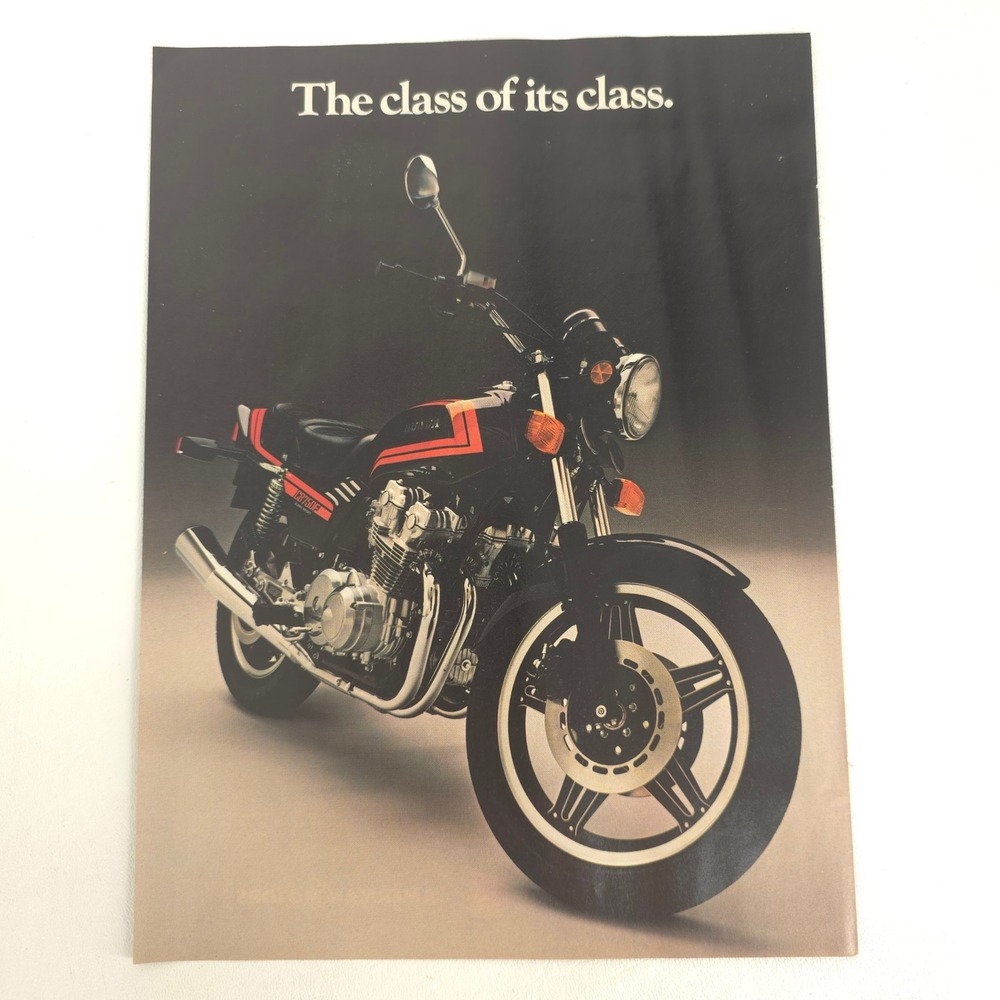 Vintage Honda CB750F Motorcycle Print Ad Advertising Promo Garage Wall Collector